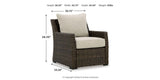 Brook Ranch Brown Outdoor Sectional Set with Lounge Chair and Coffee Table by Ashley at Eve Furniture