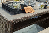 Brook Ranch Brown Outdoor Sectional Set with Lounge Chair and Coffee Table by Ashley at Eve Furniture