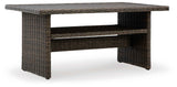 Brook Ranch Brown Outdoor Sectional Set with Lounge Chair and Coffee Table by Ashley at Eve Furniture