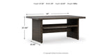 Brook Ranch Brown Outdoor Sectional Set with Lounge Chair and Coffee Table by Ashley at Eve Furniture