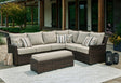 Brook Ranch Brown Outdoor Sofa Sectional with Cushion by Ashley at Eve Furniture