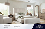 Brooke Ivory Boucle Queen Bed by Diamond Sofa at Eve Furniture