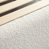 Brooke Ivory Boucle Queen Bed by Diamond Sofa at Eve Furniture