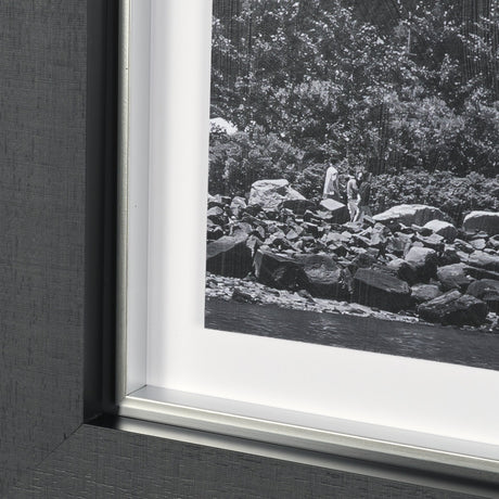 Brooklyn Bridge (Set of 3) by Richard Silver Textured Framed Art Print Matted under Glass by Mercana at Eve Furniture