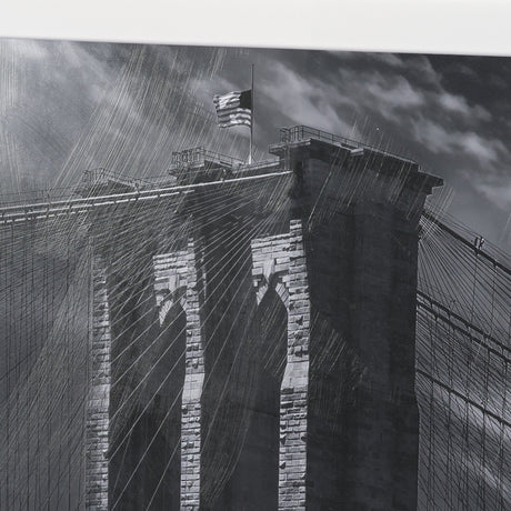 Brooklyn Bridge (Set of 3) by Richard Silver Textured Framed Art Print Matted under Glass by Mercana at Eve Furniture