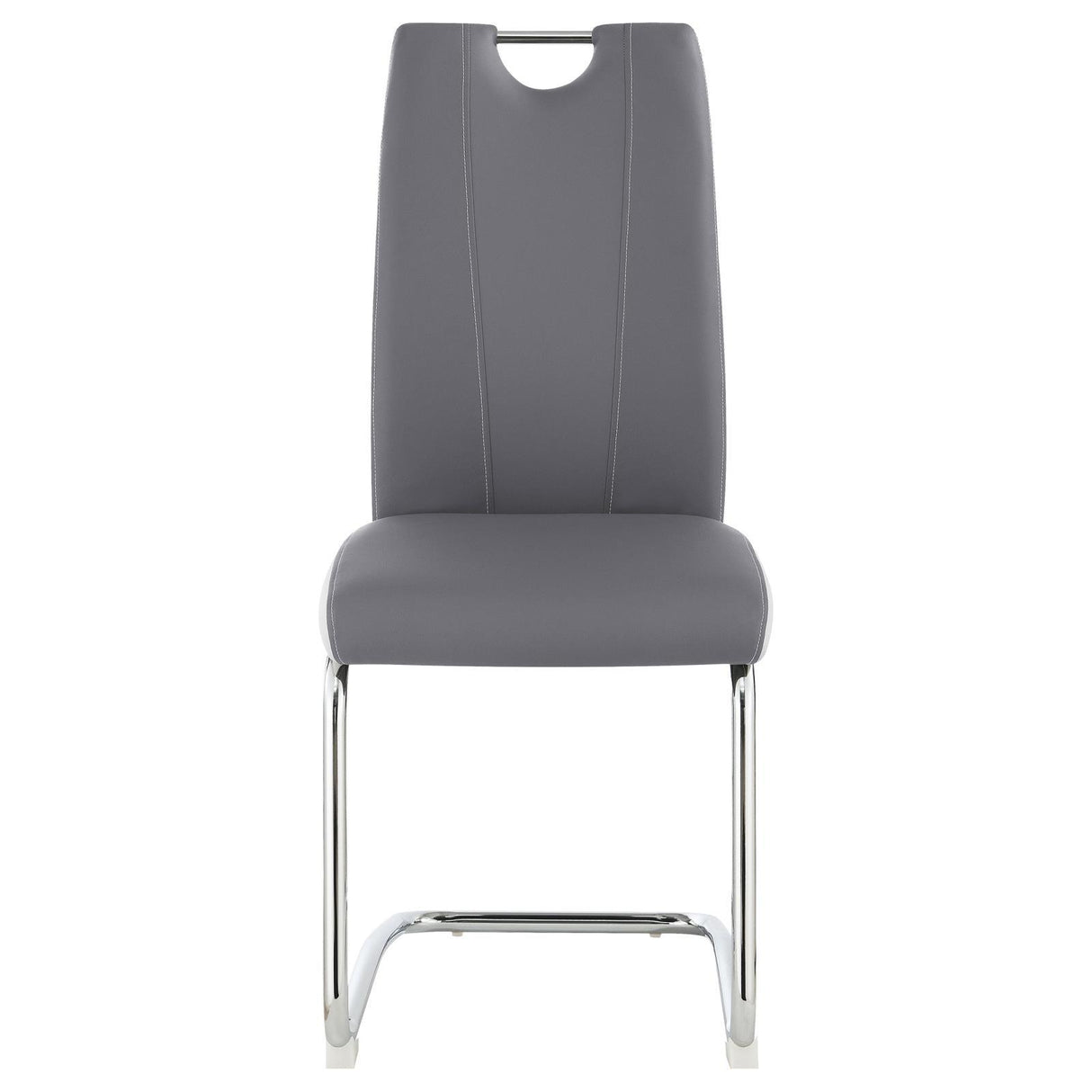 Brooklyn Gray/White Upholstered Side Chairs with S-frame, Set of 4 by Coaster at Eve Furniture