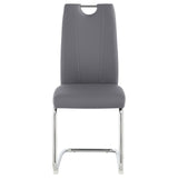 Brooklyn Gray/White Upholstered Side Chairs with S-frame, Set of 4 by Coaster at Eve Furniture
