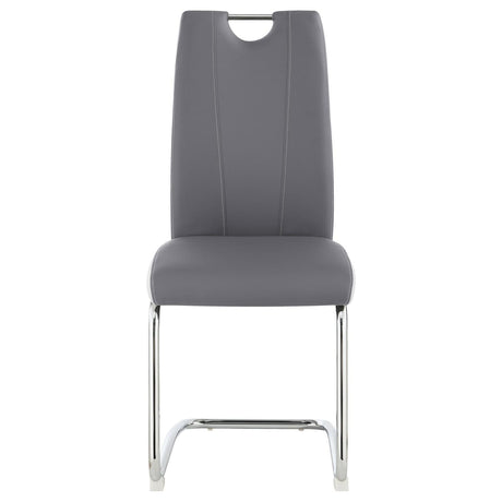 Brooklyn Gray/White Upholstered Side Chairs with S-frame, Set of 4 by Coaster at Eve Furniture