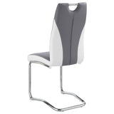 Brooklyn Gray/White Upholstered Side Chairs with S-frame, Set of 4 by Coaster at Eve Furniture