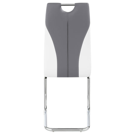 Brooklyn Gray/White Upholstered Side Chairs with S-frame, Set of 4 by Coaster at Eve Furniture