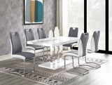 Brooklyn Gray/White Upholstered Side Chairs with S-frame, Set of 4 by Coaster at Eve Furniture