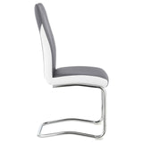 Brooklyn Gray/White Upholstered Side Chairs with S-frame, Set of 4 by Coaster at Eve Furniture