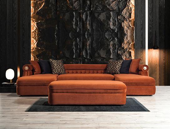 Brooklyn Orange Sectional by New Era Innovations at Eve Furniture