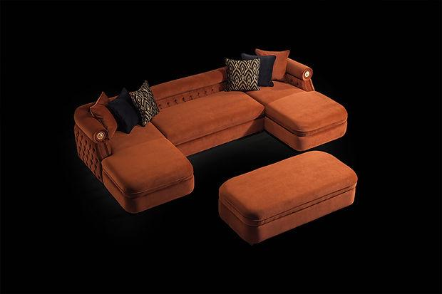 Brooklyn Orange Sectional by New Era Innovations at Eve Furniture