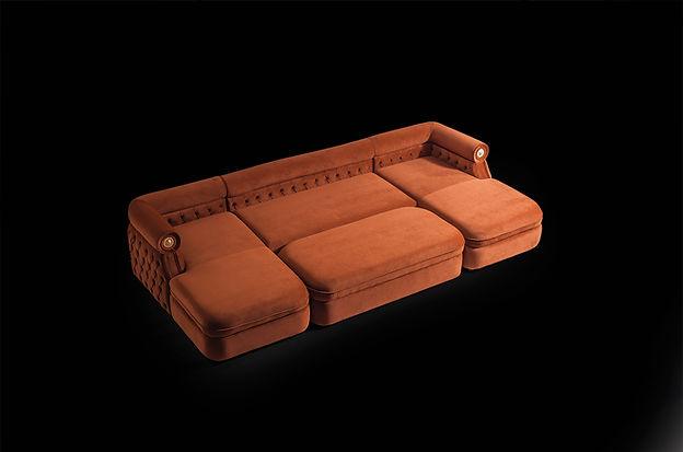 Brooklyn Orange Sectional by New Era Innovations at Eve Furniture