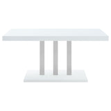 Brooklyn White High Gloss/Chrome Rectangular Dining Table