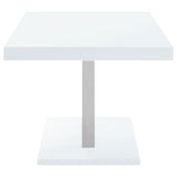 Brooklyn White High Gloss/Chrome Rectangular Dining Table