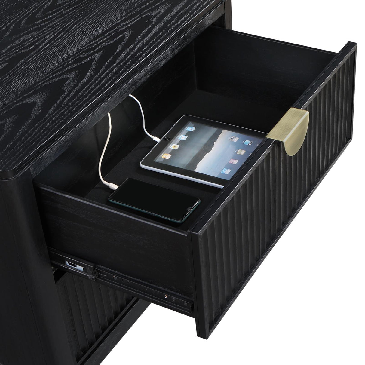 Brookmead 2-Drawer Nightstand Black