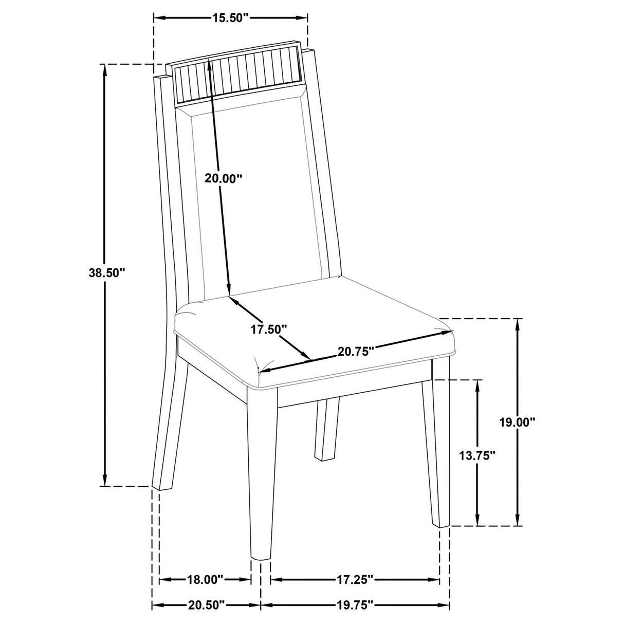 Brookmead Black 5-Piece Rectangular Dining Set with 18" Removable Extension Leaf