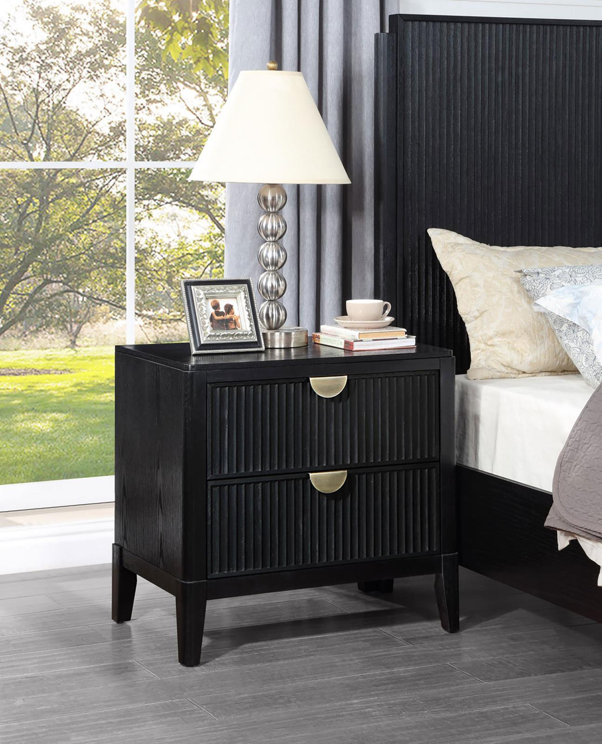 Brookmead Black 2-Drawer Nightstand by Coaster at Eve Furniture
