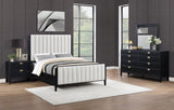 Brookmead Black 4-Piece Upholstered Eastern King Bedroom Set by Coaster at Eve Furniture
