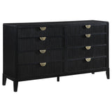Brookmead Black 4-Piece Upholstered Eastern King Bedroom Set by Coaster at Eve Furniture
