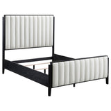Brookmead Black 4-Piece Upholstered Eastern King Bedroom Set by Coaster at Eve Furniture