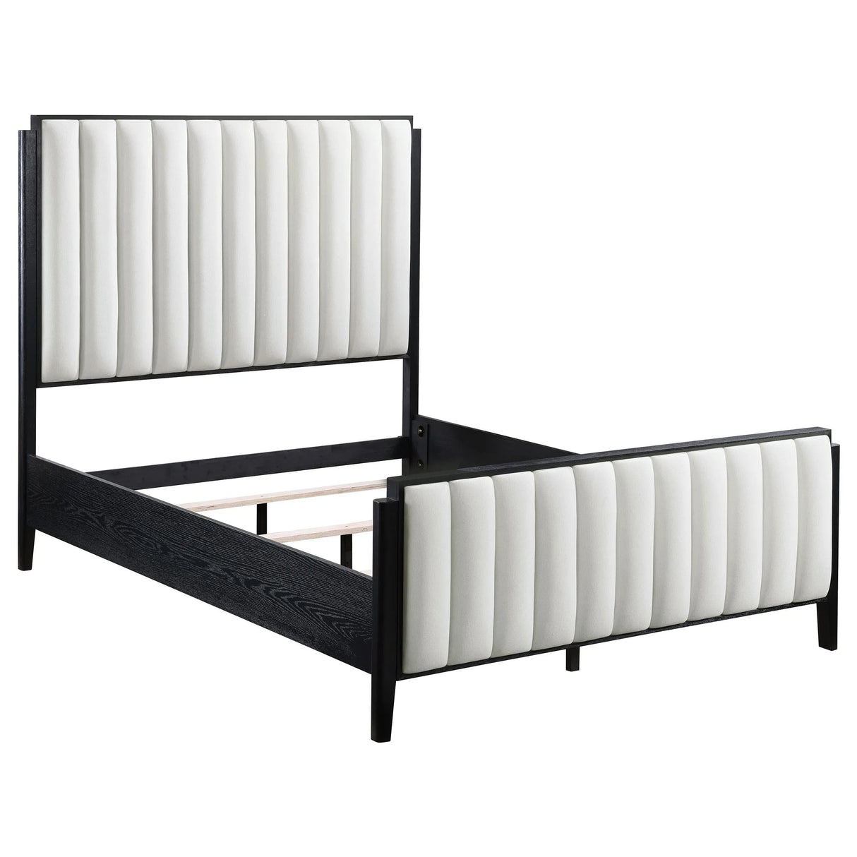 Brookmead Black 4-Piece Upholstered Queen Bedroom Set by Coaster at Eve Furniture