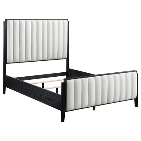Brookmead Black 4-Piece Upholstered Queen Bedroom Set by Coaster at Eve Furniture