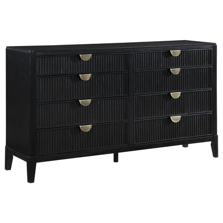 Brookmead Black 4-Piece Upholstered Queen Bedroom Set by Coaster at Eve Furniture