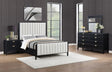 Brookmead Black 4-Piece Upholstered Queen Bedroom Set by Coaster at Eve Furniture