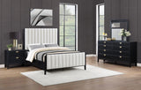 Brookmead Black 4-Piece Upholstered Queen Bedroom Set by Coaster at Eve Furniture