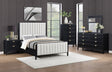 Brookmead Black 5-Piece Upholstered Eastern King Bedroom Set by Coaster at Eve Furniture
