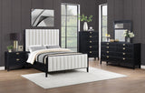 Brookmead Black 5-Piece Upholstered Eastern King Bedroom Set by Coaster at Eve Furniture