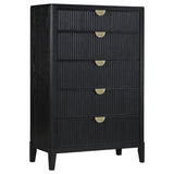Brookmead Black 5-Piece Upholstered Queen Bedroom Set by Coaster at Eve Furniture
