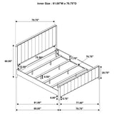 Brookmead Black 60-inch Upholstered Eastern King Bed by Coaster at Eve Furniture