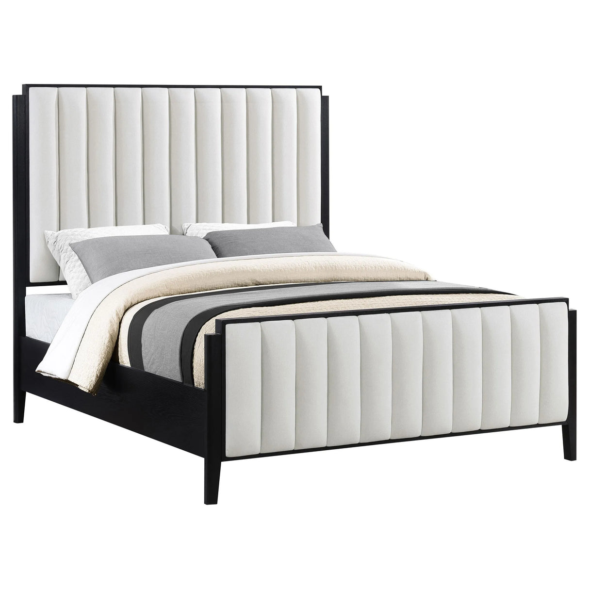 Brookmead Black 60-inch Upholstered Queen Bed by Coaster at Eve Furniture