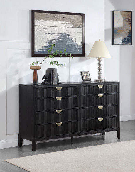 Brookmead Black 8-drawer Bedroom Dresser by Coaster at Eve Furniture