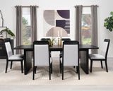 Brookmead Black Rectangular Dining Table with 18" Removable Extension Leaf by Coaster at Eve Furniture