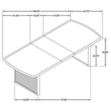 Brookmead Black Rectangular Dining Table with 18" Removable Extension Leaf by Coaster at Eve Furniture
