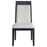 Brookmead Black/Ivory 7-piece Extension Leaf Dining Table Set by Coaster at Eve Furniture