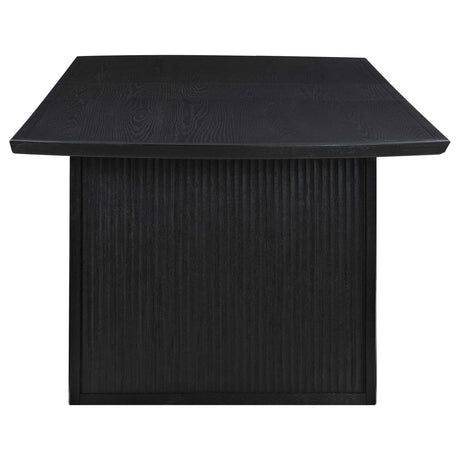 Brookmead Black/Ivory 9-piece Extension Leaf Dining Table Set by Coaster at Eve Furniture