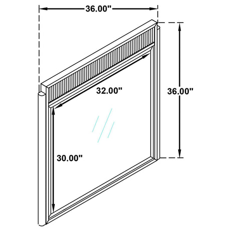 Brookmead Dresser Mirror Black by Coaster at Eve Furniture