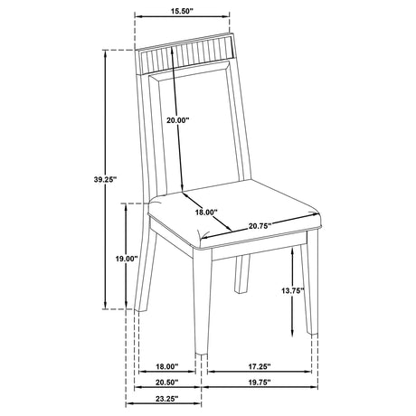 Brookmead Ivory/Black Dining Side Chair (Set of 2) by Coaster at Eve Furniture