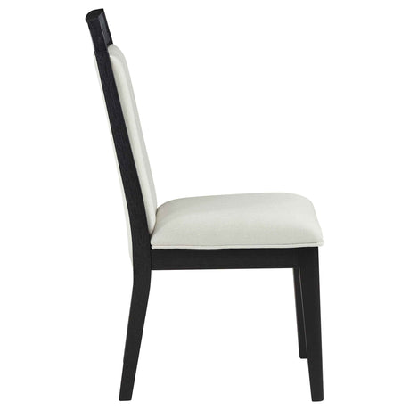 Brookmead Ivory/Black Dining Side Chair (Set of 2) by Coaster at Eve Furniture