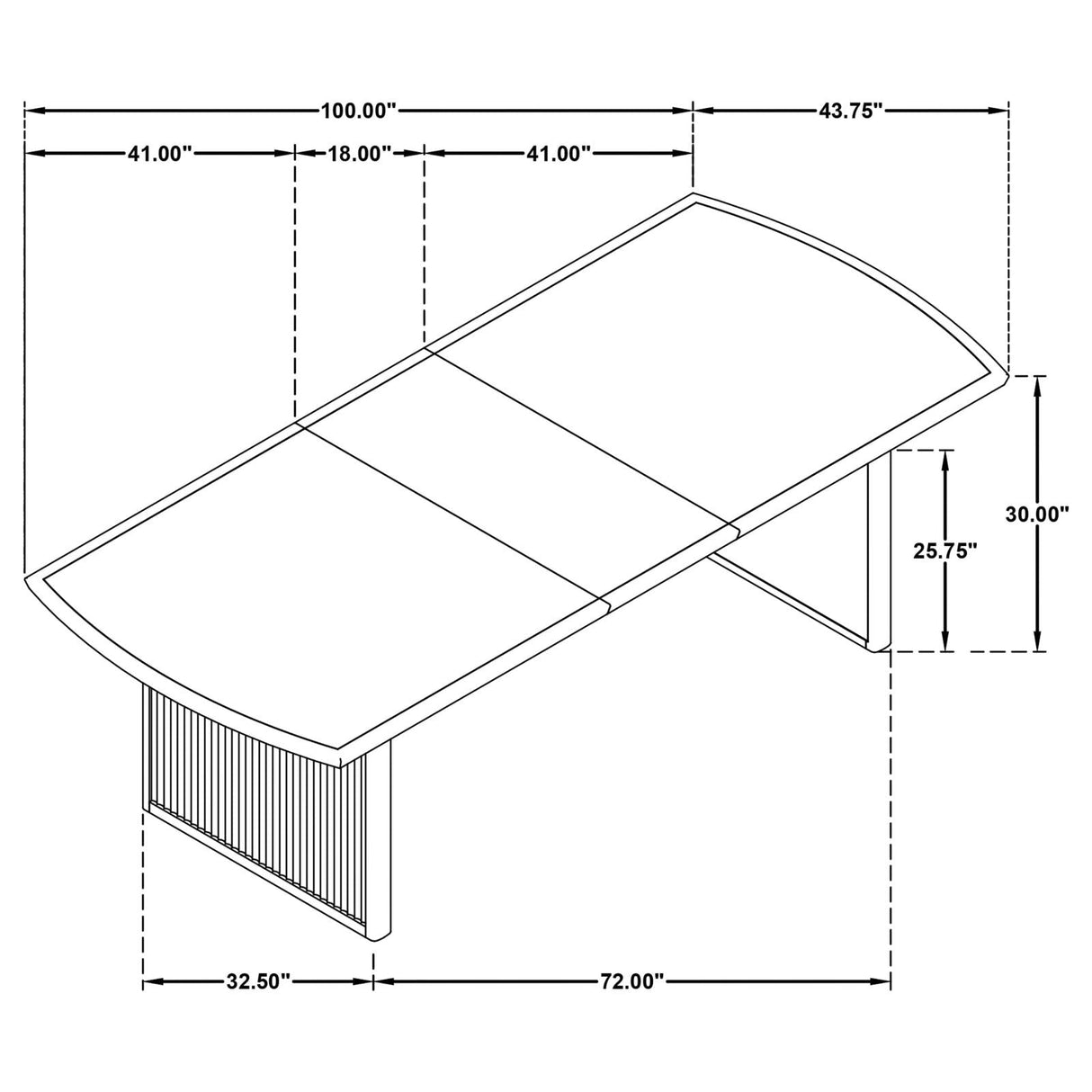 Brookmead Rectangular Dining Table with 18" Removable Extension Leaf Black