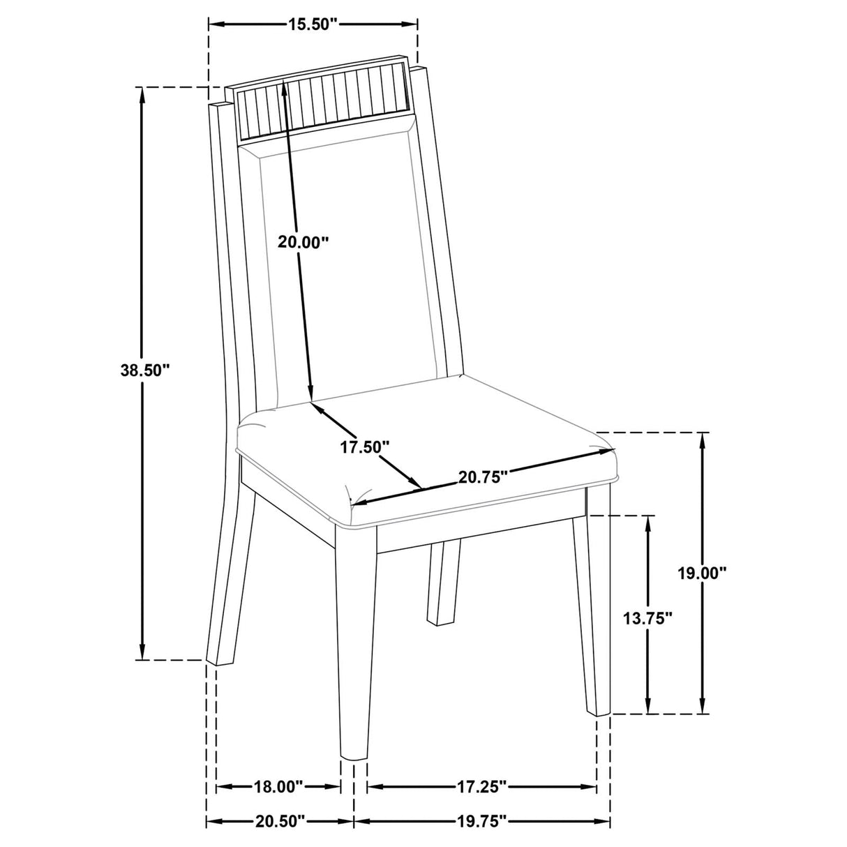 Brookmead Upholstered Dining Side Chair Ivory and Black (Set of 2)