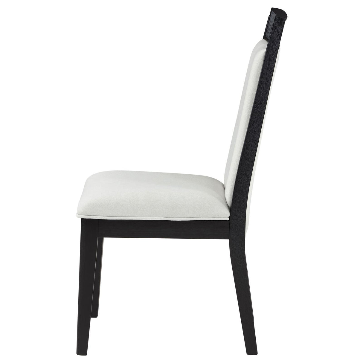 Brookmead Upholstered Dining Side Chair Ivory and Black (Set of 2) by Coaster at Eve Furniture