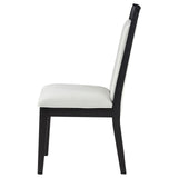 Brookmead Upholstered Dining Side Chair Ivory and Black (Set of 2) by Coaster at Eve Furniture