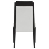 Brookmead Upholstered Dining Side Chair Ivory and Black (Set of 2) by Coaster at Eve Furniture